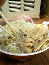 ラーメン麺増し・野菜トリプルメンマ